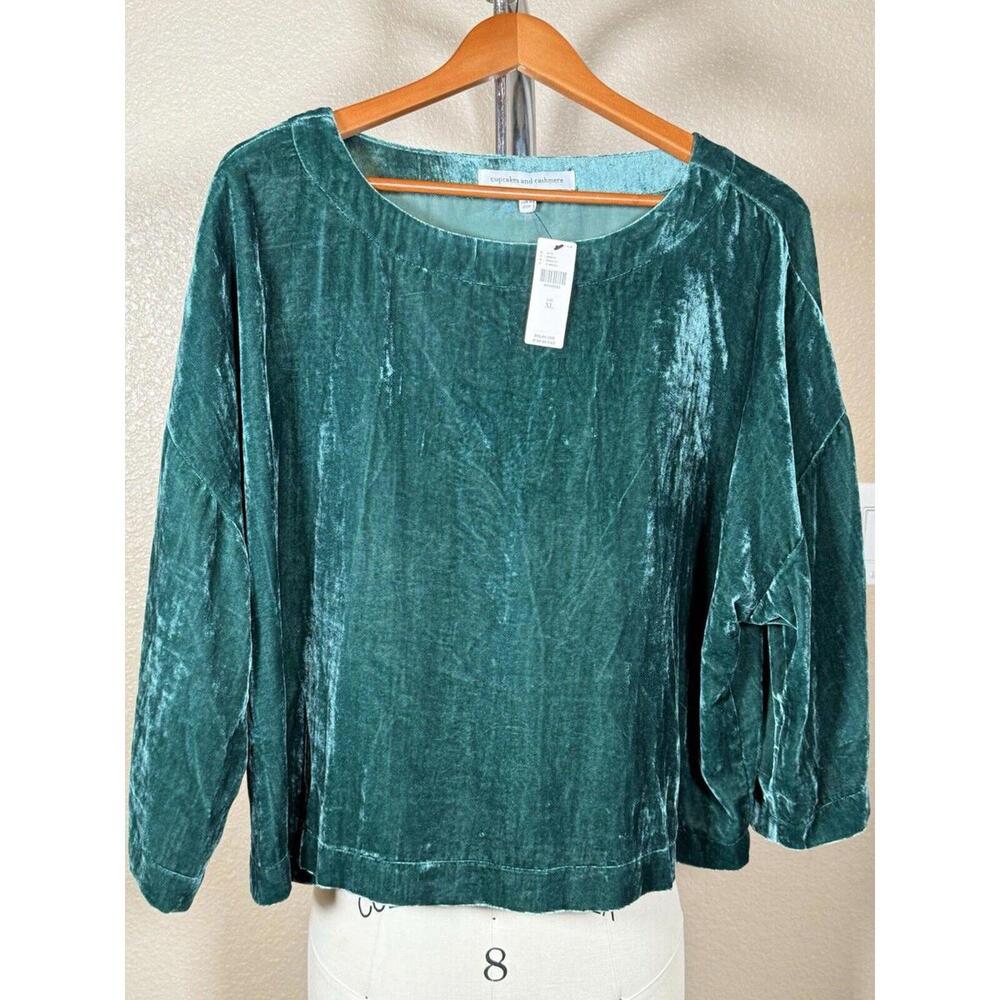 Cupcakes and Cashmere Velvet Dolman Sleeve Top